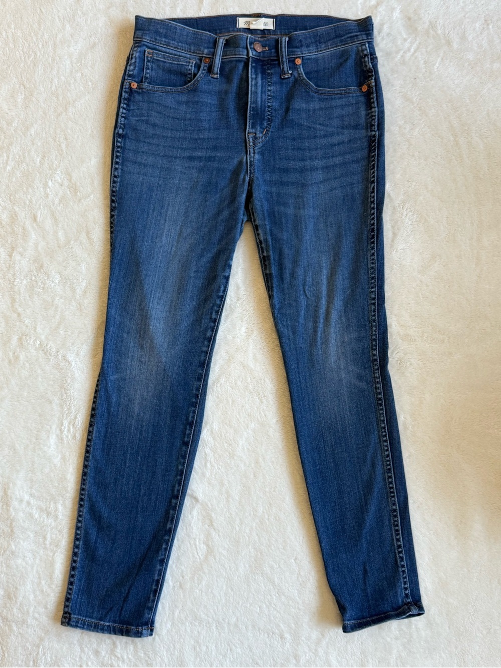 Madewell 10" High-Rise Skinny Jeans 28P Petite Medium Wash Stretch Denim